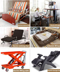 Various electric furniture including medical chair, lift table, recliner, lift bed, lifting table, and massage chair.