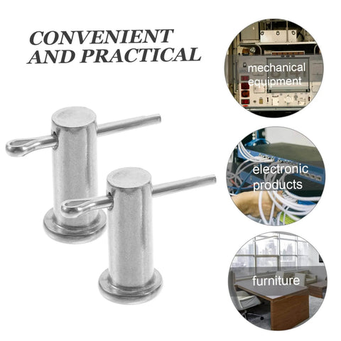 Stainless Steel Alignment Pins Set With Flat Cylindrical Design For Machinery Furniture And Electronics Easy To Install Through Precise Hole Positioning Durable Rust Resistant Headpins For Stable Positioning In Tools And Projects with examples of usage in mechanical equipment, electronic products, and furniture.