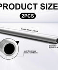 Heavy Duty 2 Pack 1 Inch OD Aluminum Round Tubing 0.12 Inch Wall 24 Inch Long 6061 Aluminum Tube For Furnishings DIY Projects Machinery Silver Build It Like A Pro product dimensions