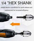 4 Piece Drill Chuck Adapter Set 1/4 Inch Hex Quick Change For Impact Drivers And Electric Drills Mini Keyless Chuck Converters