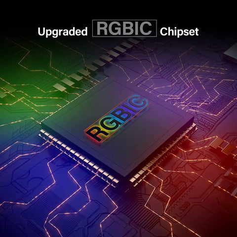 RGBIC Neon Rope Lights 16.4ft With Music Sync Dope Gaming Mood Lighting DIY Color Strip For Bedroom And Living Room Alexa And Google Assistant Compatible Flexible Installation And Dynamic Multi Color LED