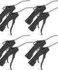 8 Piece Air Blower Nozzle Set With Pistol Grip For Compressor, heavy duty air gun attachments, black iron barrel and POM handle