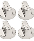 4 pack of Replacement Electric Range Knobs For Whirlpool Ovens And Gas Stoves Easy Install Durable Stainless Backed Knobs.