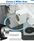 Magnetic Dryer Vent Connector Kit with 3.3ft flexible duct shown connecting laundry appliances in tight space.