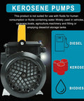 No-Nonsense 110V AC 550W Self Priming Electric Fuel Transfer Pump for Quick Diesel and Smooth Oil Hauling with toggles.