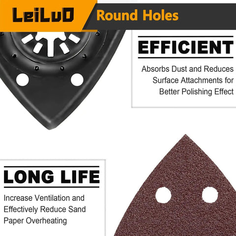 Close-up of Beast Pro Grade Oscillating Tool Sanding Pad Kit showing perforated dust venting and sanding pad