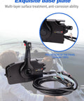 Close-up of Right Hand Marine Throttle Remote Control Box Gen I Model 881170A15 with 15 ft cable on a boat helm