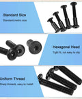 Heavy Duty Hex Drive Socket Cap Bolts M6 X 12 Mm For Furniture Assembly And Leather Jobs 20 Pack showing hexagonal head and uniform thread.