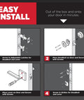Installation steps for Tustin Entry Lever And Deadbolt Combo With SmartKey Security in Venetian Bronze for exterior doors.