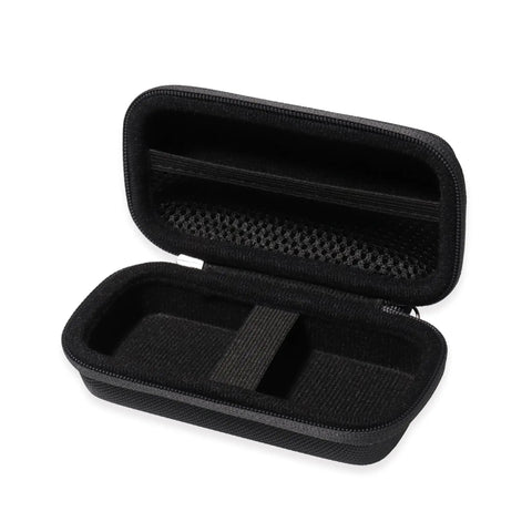 CaseSack Case for Magpie The First Bilateral Laser Measurement Tool - Magpie VH-80, black semi-hard carrying case opened.