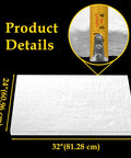 Amazon ceramic fiber blanket insulation panel, 32x24x1 in, white, high-temperature fireproof up to 2400°F