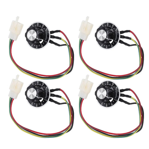 Four Electric Bike Speed Control Knobs with 390mm Wire Three Settings For Electric Scooters Trikes ATVs UTVs And Karts