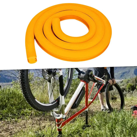 Lightweight Tubeless Bike Tire Inserts Give Solid Puncture Protection For Mountain And Road Bikes Fitting 2.3 To 2.5 Inch Tires Level Up Turns Climbs Descents And Braking For An Awesome Ride Easy Setup For More Trail Time featuring EVA material insert and bike setup in nature