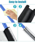 Installation steps for insulated pipe foam tubes four pack pre slit self adhesive 2 inch 20mm thick 40 cm length for copper pipe