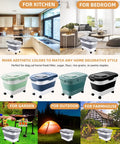 Space Saving Collapsible Rice Storage Container With 20 To 30 Lb Capacity Rolling Wheels Airtight Locking Lid featured in various settings.