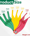 8 Piece Brake Pad Thickness Gauges Set With Color Coded Scale, Metric And SAE Sizes, Quick Disc And Drum Measurement Tool