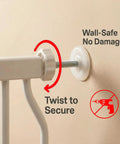 Walk Through Baby And Pet Gate For Stairs And Doorways No Drill Easy Install Adjustable Indoor Safety Gate Pressure Mounted detail