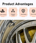 Beefy Brass Tire Valve Stem 1.5 Inch With Rubber Gasket in car rim, showing durability and easy installation features.