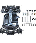 One Tenth Scale 4x4 On Road RC Rolling Chassis Frame Kit For Adults Dope Hobby Grade DIY Customizable RC Car Frame, black