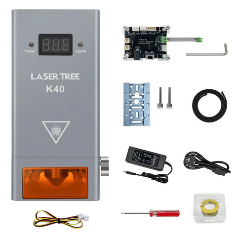 40W Diode Laser Module With Air Assist For Engraving And Cutting, Boss Grade Power Laser Head For Home Shop Engravers with accessories
