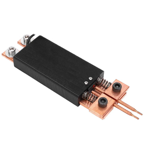 Get Your Hands On This Awesome Handheld Spot Welding Pen That Lets You Do Pro-Grade Automatic Metal Welding Anywhere For Quick Diy Fixes And Battery Repair Without The Hassle, close-up of copper welding tips and black housing.