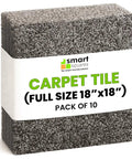 Pack of ten Premium Plush Carpet Tiles With Built In Padding 18x18 Inch Peel And Stick Floor Tiles for DIY Install