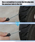 Using 60 Piece Screw In Tire Repair Plugs Kit With Box And Driver On The Go Dual Size Rubber Plugs for tire puncture repair.