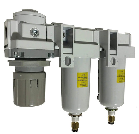 Three Stage Air Drying System With Zero Point Three Micron Coalescing Filter Ten Micron Particulate Filter Manual Drain Metal Bowl Guard
