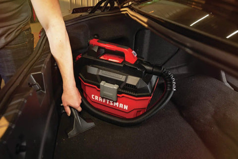 Cordless Shop Vac Vacuum Cleaner Wet And Dry 2 Gallon Tank With 7 Foot Hose Bare Tool Only in car trunk