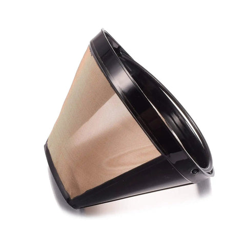 Reusable No 4 Cone Stainless Steel Coffee Filter Set 2 Pack For 8 To 12 Cup Brewers Permanent Basket Filters For Coffee Bar
