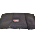 Soft Winch Cover for 16.5ti M15000 and M12000 Winches, Nylon Backed Vinyl, Durable Bungee Cord Fasteners, Black With Red Logo