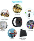 Applications of 50 Foot 18 Gauge Two Conductor Electrical Wire With Red And Black Leads CL2 Fire Resistant White Jacket DIY.