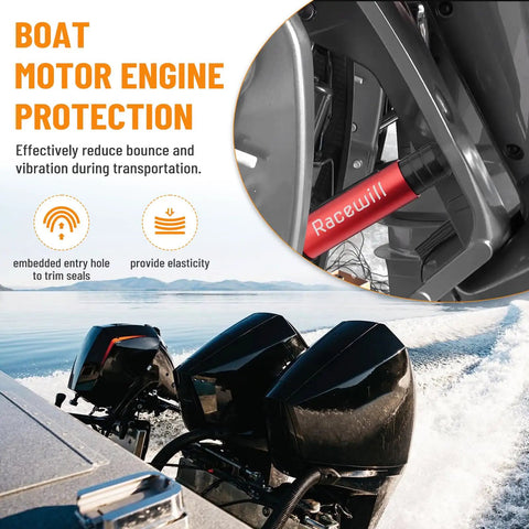2 Pack Trail-Ready Boat Transom Saver Wedge Motor Support For Outboard Engines with embedded entry hole enhance protection