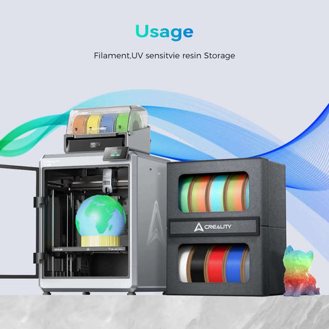 Dual Tier Filament Storage Box For 3D Printers With Magnetic Closure Keeping Filaments Dry Moisture Proof And Damp Proof