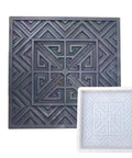 Two Piece Concrete Molds For Walkways Set DIY Easy Release Square Paver Molds For Garden Paths And Stone Patios