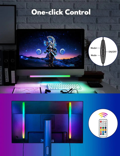 Under Monitor RGB Light Bar For Dope Desk Setup USB Powered LED Ambient Light For PC And Gaming 12 Inch 353 Color Modes