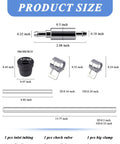 Product size details of Brake Bleeder Hose Kit With Two Hoses And One Way Check Valve For Cars And Motorcycles Versatile Brake Fluid Bleeder Tool Set