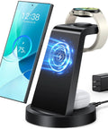 Must Have 3 In 1 Wireless Charging Station For Galaxy Watch 8 7 6 5 4 3 Pro Classic, Buds, Phones S23 S22 S21, Desk Stand
