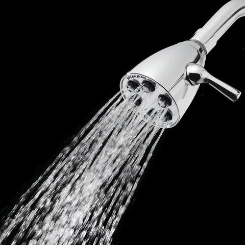 Dope Solid Brass Shower Head With Anystream 360 Tech, Adjustable Water Streams, Clean Modern Look, Easy Side Handle spraying water