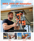 Heavy Hitter Magnetic Drill Press With 1450W Copper Motor delivering 2810 Pound Holding Force, shown in use for drilling.
