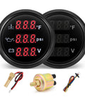 3-in-1 marine gauge kit with water temp, oil pressure, voltmeter