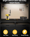 Heavy Duty Garage Work Bench With Drawers Lights Pegboard And Twelve Hooks Storage System Holds Up To 600 Lbs Built For Real Tool Nerds