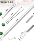 6 Pcs Drawstring Threader Tool Set with 3 Designs for hoodie strings, pants, shorts, shoes, sweatpants, and bags spring threaders