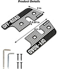 Jeep Sun Visor Repair Kit With Aluminum Alloy Clips for Wrangler JL JK Gladiator showing dimensions and components