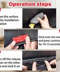 Step-by-step application of Heavy Duty Hook and Loop Strips With Super Adhesive, Heat Resistant and Waterproof for Outdoor and Indoor Use, Tough Hold You Can Trust for Cars, RVs, Garages, Dashboards, and Workshops, 1x2.8in 16 Pack