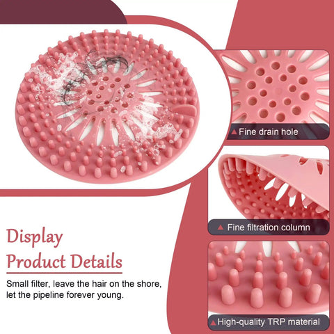 Banish Clogged Drains Fast With This Flexible Drain Strainer Set, Solid Snag Catcher Hair Filter, Stretchy Rubber Sink Protector, Easy Splash Multi Color Bath Nets 6 Pack
