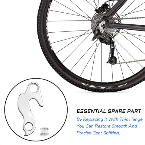 Derailleur Hanger Replacement For Trek Remedy Liquid Navigator Gary Fisher Mountain Bikes And Road Bicycles Dialed In Shifting Rear Derailleur Repair Part For MTBs shown with essential spare part text