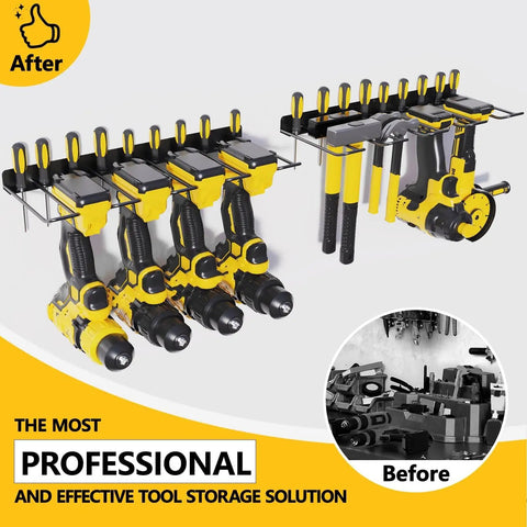 Drill Holder Wall Mount Power Tool Organizer Kit For Cordless Tools With Componentized Storage Plan Garage Storage Rack
