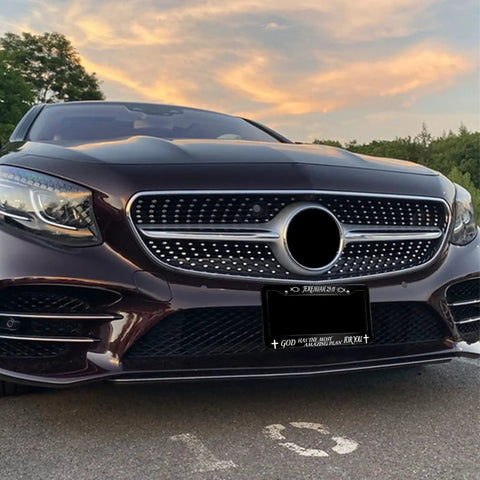 Car front with Custom License Plate Frame Jeremiah 29 11 God Has The Most Amazing Plan For You Dope Stainless Steel License Plate
