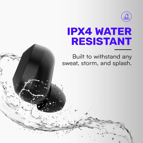 IPX4 water-resistant Everyday Classic Bluetooth Earbuds With Mic And Active Noise Cancellation For Immersive Sound On The Go